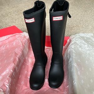 HUNTER ORIGINAL tall back adjustable rain boots